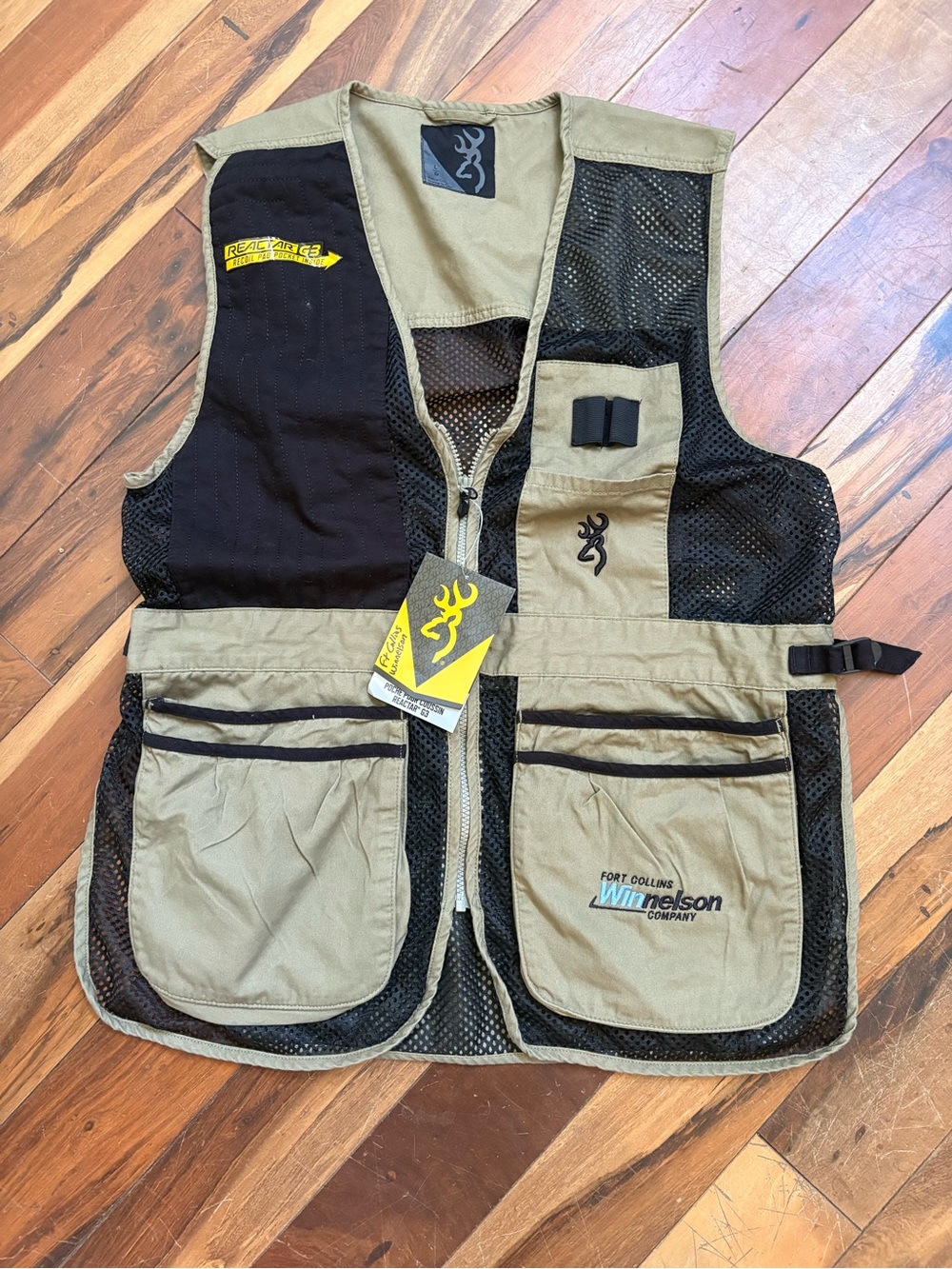 Browning Khaki and Black Mesh Shooting Vest